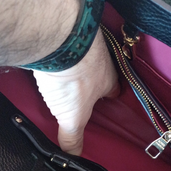 Louis Vuitton Black Leather Satchel with Gold Accents - Picture 6 of 8